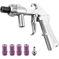QWORK Pistola de Chorro de Arena - Sandblaster Sand Blaster Gun Kit con 4 boquillas de cerámica